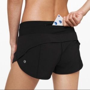 Lululemon speed shorts black size 4